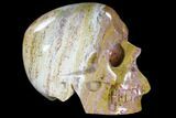 Realistic, Polished Ocean Jasper Skull #116504-3